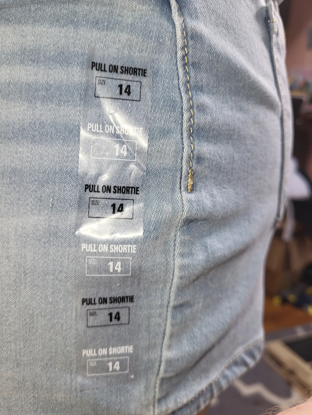 SO Girl's 14 Light Blue Denim Jean Shorts - Picture 6 of 6